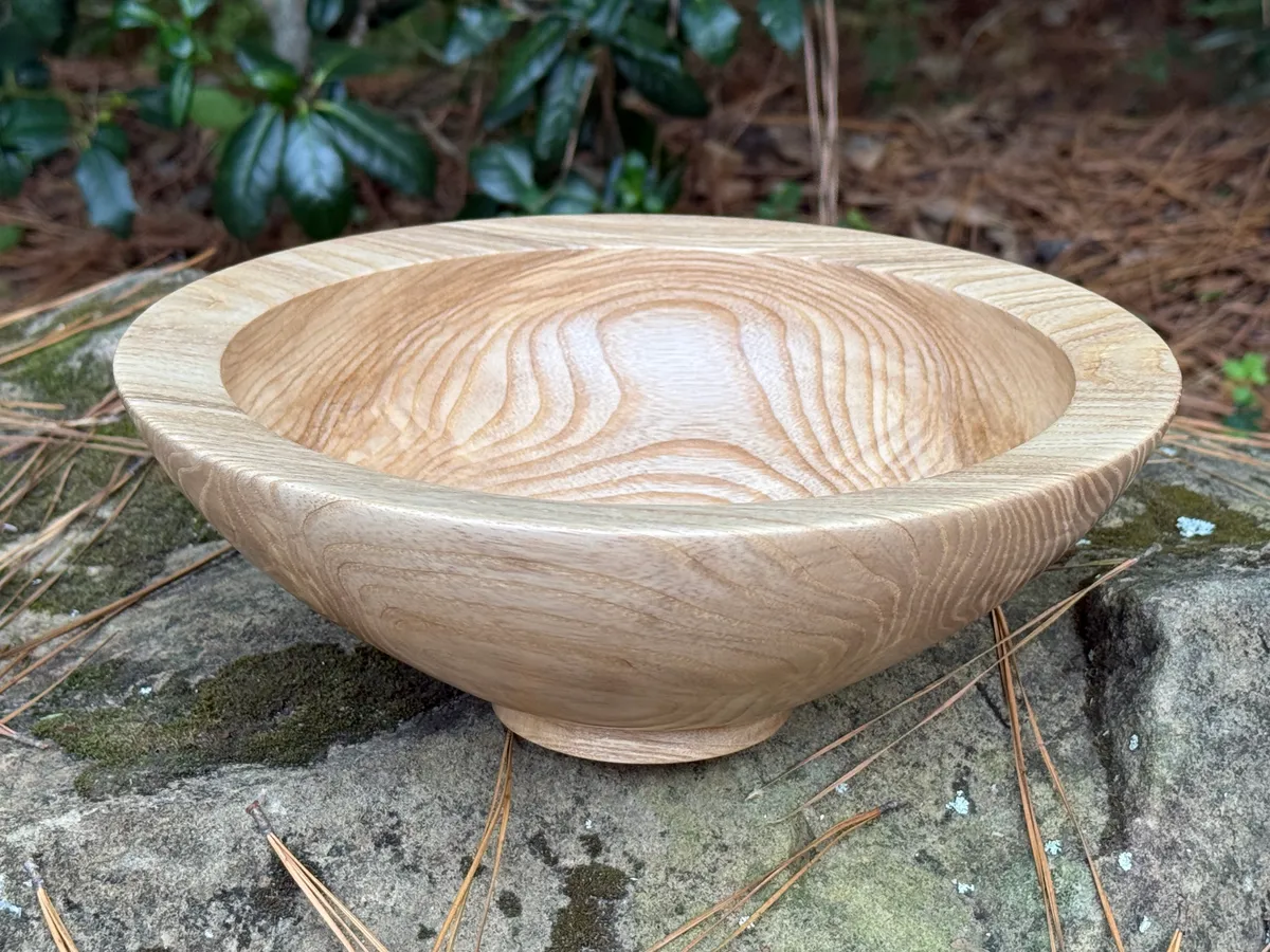 Highly Figured Red Oak Bowl 9.75 x 3.5” Tall